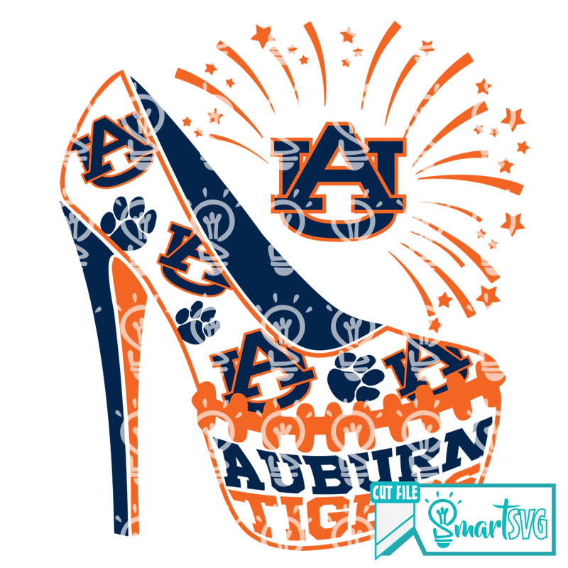Download Regular Cut Files High Heel Auburn Tigers