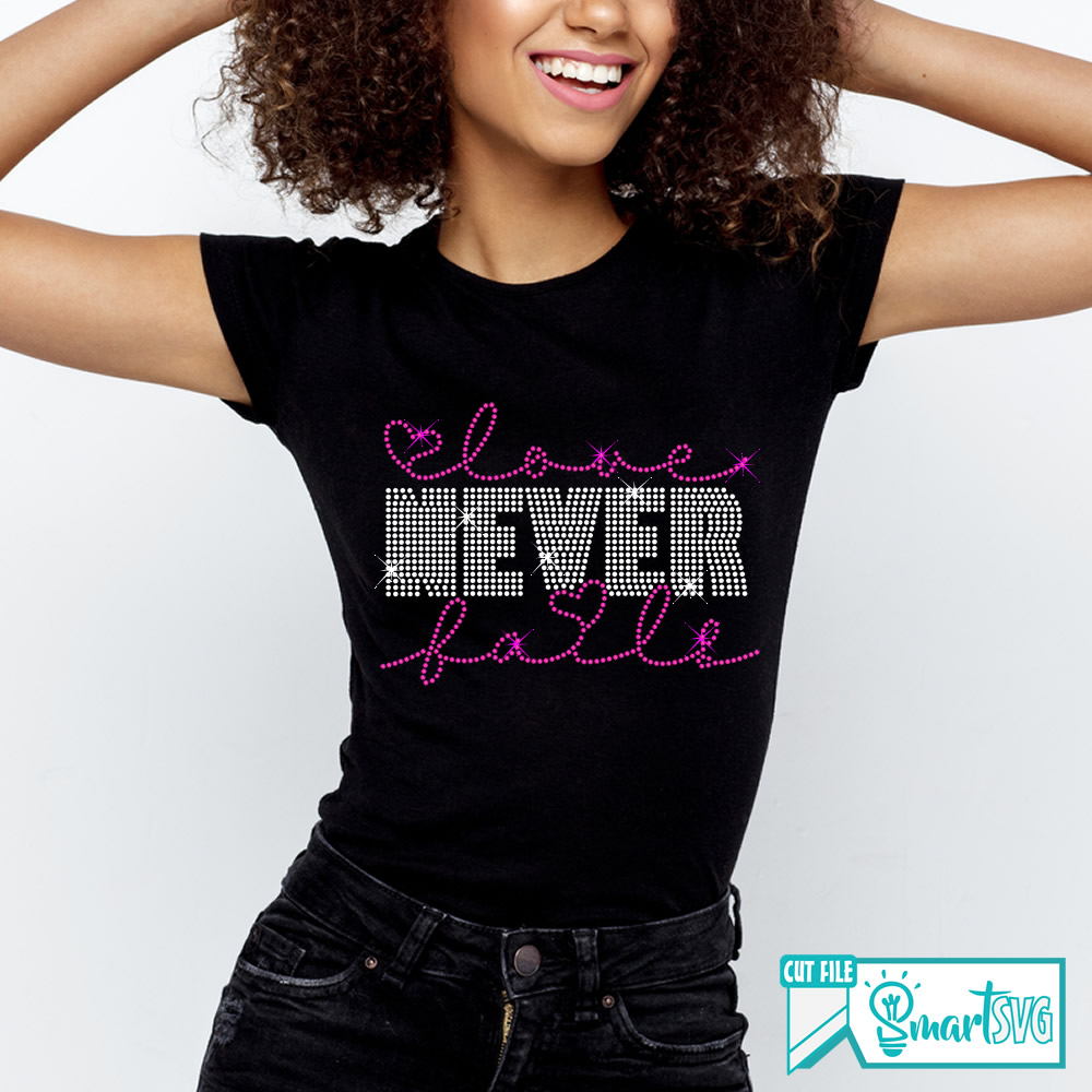 Love Never Fair Rhinestone svg - Image 3