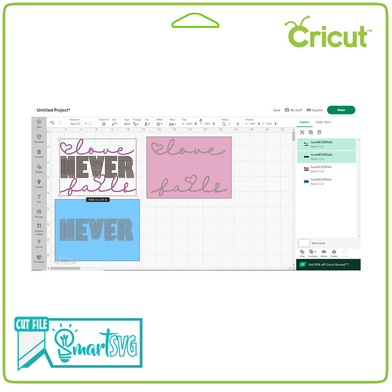 Love Never Fair Rhinestone svg - Image 2