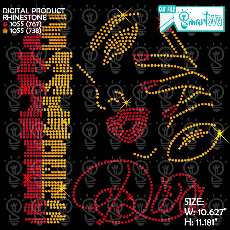 Commanders Diva Rhinestone svg