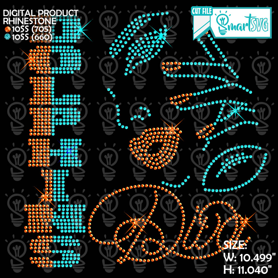 Dolphins Diva Rhinestone svg
