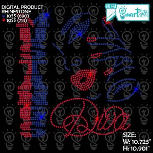 Mustangs Diva Rhinestone svg