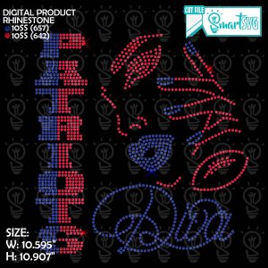 Patriots Diva Rhinestone svg