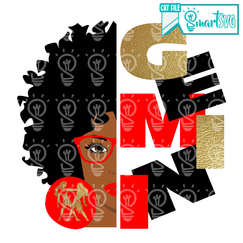 Half Face Gemini svg