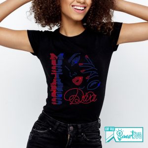 Alternative view of Mustangs Diva Rhinestone svg