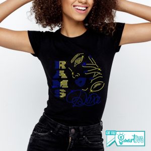 Alternative view of Rams Diva Rhinestone svg