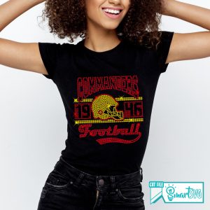 Alternative view of Commanders Helmet Rhinestone svg