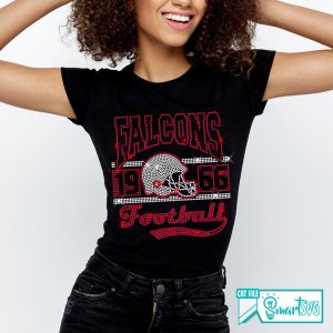 Alternative view of Falcons Helmet Rhinestone svg