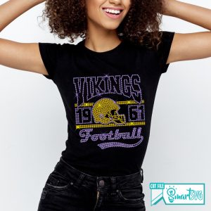 Alternative view of Vikings Helmet Rhinestone svg