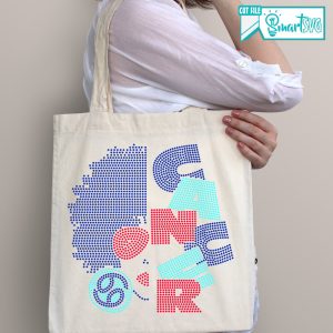 Half Face Cancer Rhinestone svg - Image 3