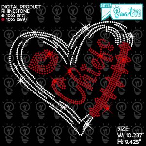 Chiefs Heart Rhinestone svg