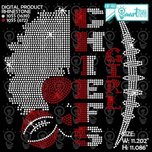 Chiefs Half Face Rhinestone svg