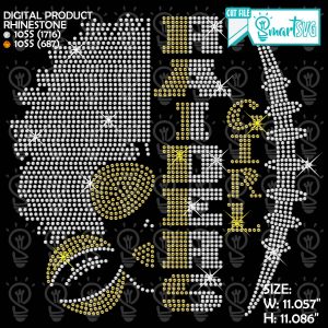 Raiders Half Face Rhinestone svg