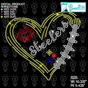 Steelers Heart Rhinestone svg