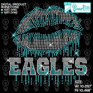 Eagles Mouth Rhinestone svg