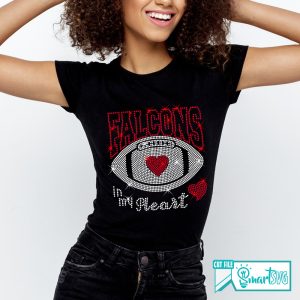 Alternative view of Falcons Ball Rhinestone svg