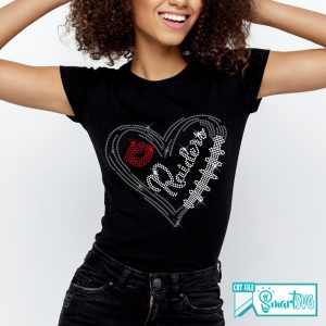 Alternative view of Raiders Heart Rhinestone svg