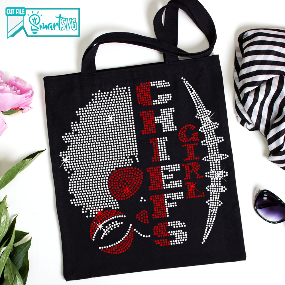 Chiefs Half Face Rhinestone svg - Image 3