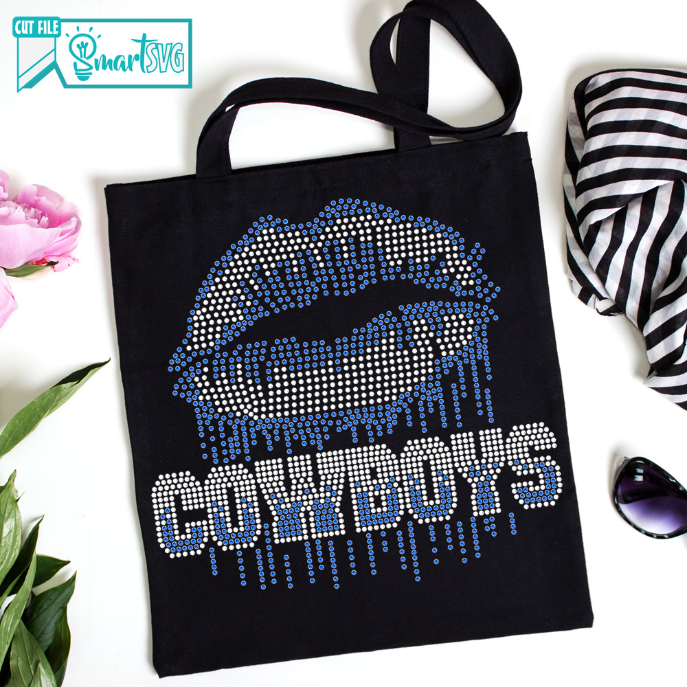 Cowboys Mouth Rhinestone svg - Image 3
