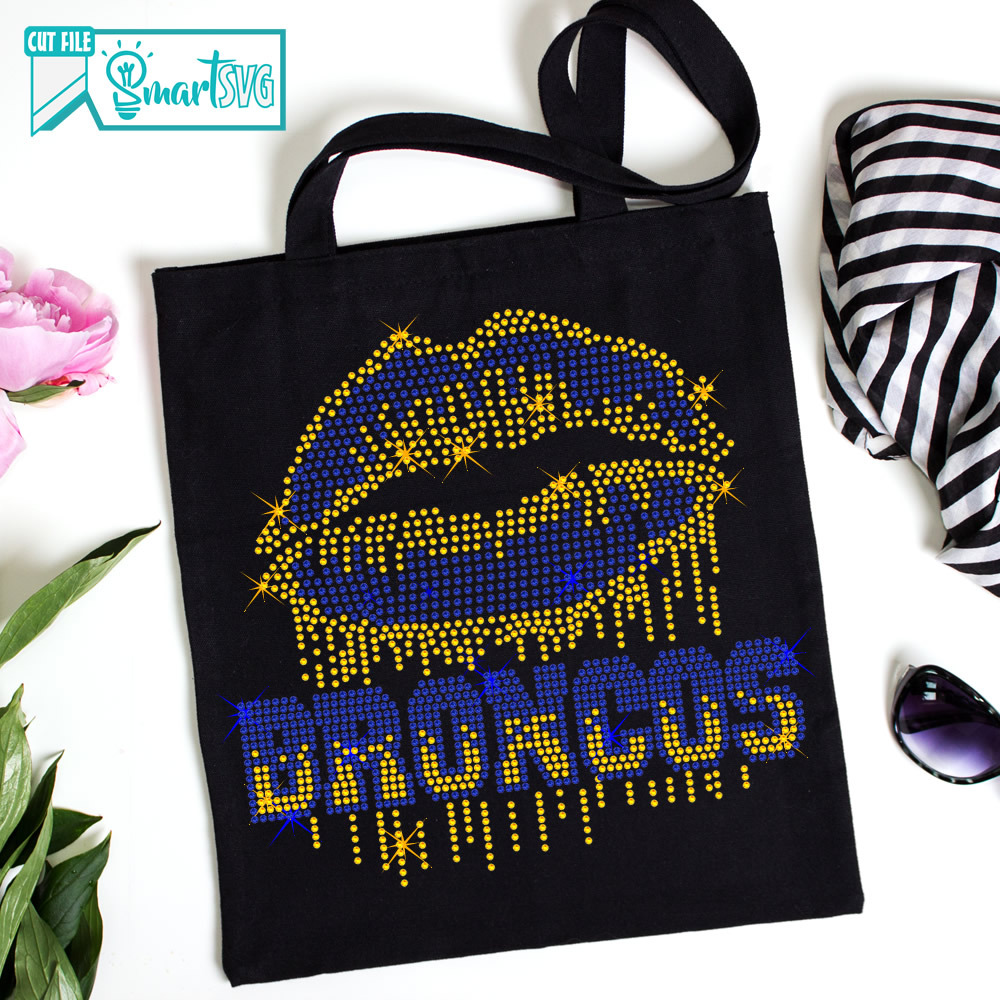 Broncos Mouth Rhinestone svg - Image 3