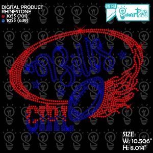 Bills Ball Fire Rhinestone svg