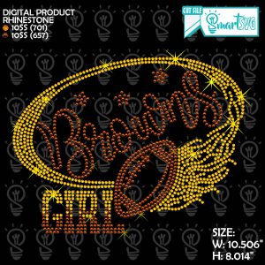 Browns Ball Fire Rhinestone svg