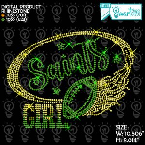 Saints Ball Fire Rhinestone svg