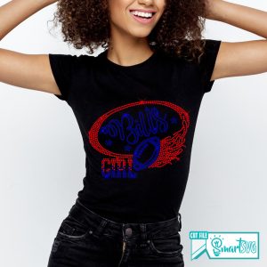 Alternative view of Bills Ball Fire Rhinestone svg